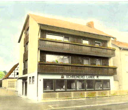 Betriebsgebäude der Schreinerei Lange ab 1977 in der Breitenbacher Straße in Ebermannstadt in der Fränkischen Schweiz - Tradition seit 1848